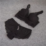 Fashion sexy bra set women's push up lace underwear