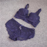 Fashion sexy bra set women's push up lace underwear
