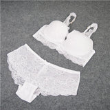 Fashion sexy bra set women's push up lace underwear