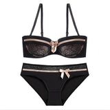 NEW Lace Bow Lingerie Set 1/2 Cup Sexy Intimates