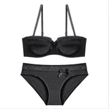 NEW Lace Bow Lingerie Set 1/2 Cup Sexy Intimates