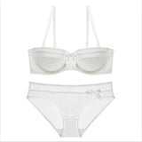 NEW Lace Bow Lingerie Set 1/2 Cup Sexy Intimates